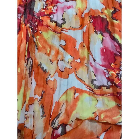 89th & Madison Women’s Multicolor Floral Pleated Midi Skirt – Small Gently Used - Picture 5 of 8